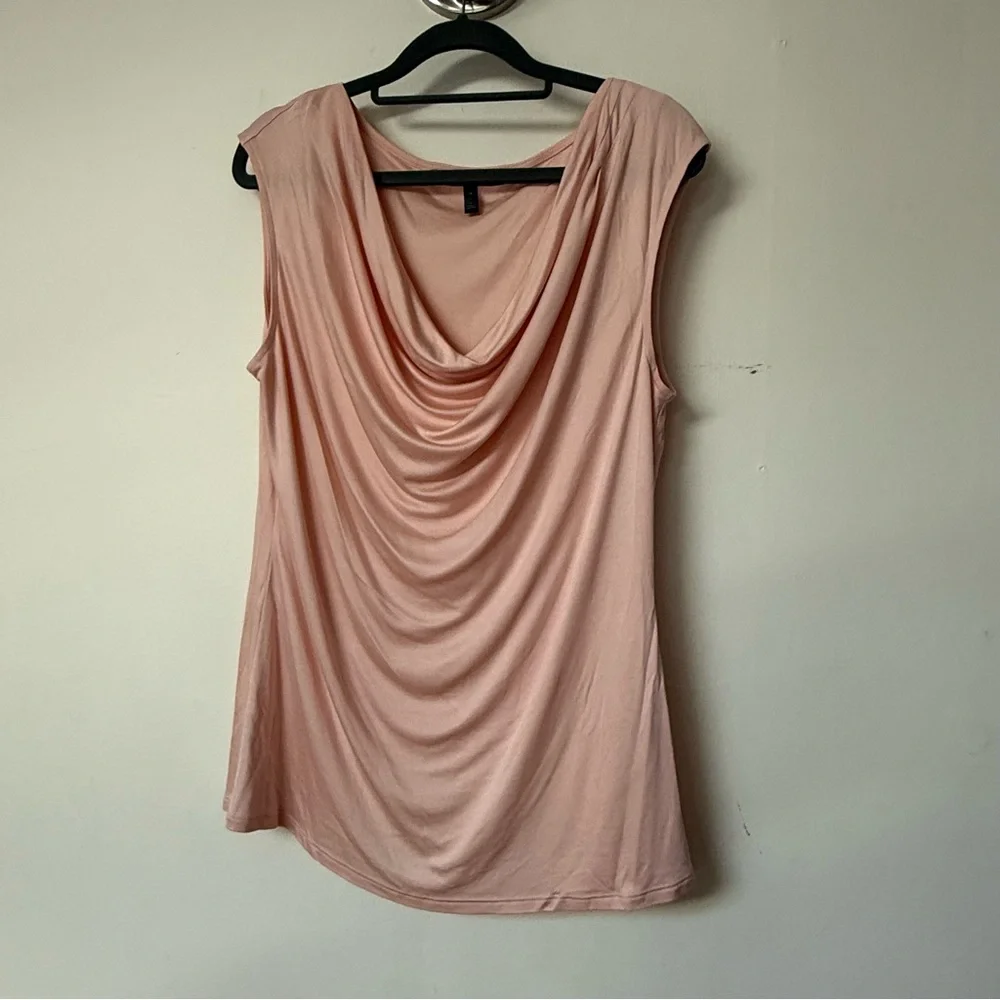 White House Black Market Draped Cowl Neck Sleeveless Top - Picture 1 of 5